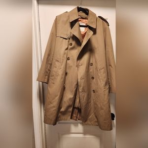 Vintage Trench Coat with Removable Fur Lining